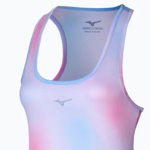 Canotta running donna Mizuno Impulse Core Graphic Tank blu alogeno