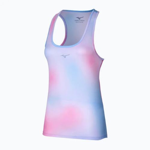 Canotta running donna Mizuno Impulse Core Graphic Tank blu alogeno