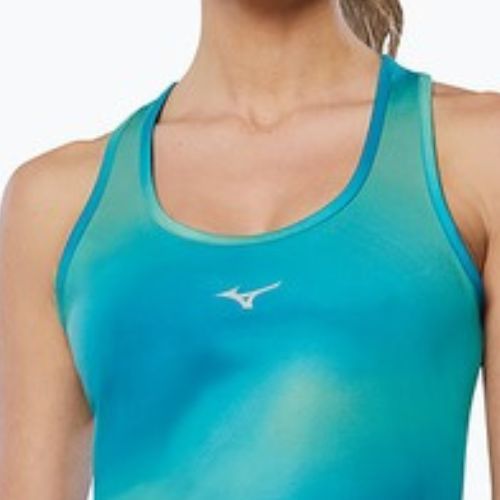 Canotta da running donna Mizuno Impulse Core Graphic Tank blu uovo