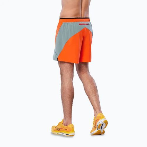 Pantaloncini da corsa Mizuno Alpha 5.5 nasturzio/piombo da uomo