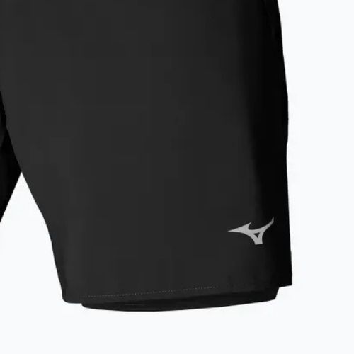 Pantaloncini da corsa da uomo Mizuno Core 7.5 2in1 nero