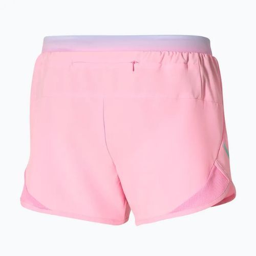Pantaloncini da corsa da donna Mizuno Aero 4' in chiffon lilla