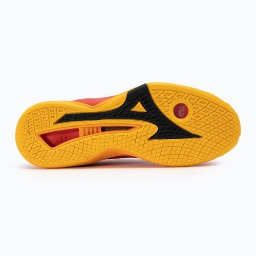 Scarpe da pallamano da uomo Mizuno Wave Stealth Neo rosso radioso/bianco/carota