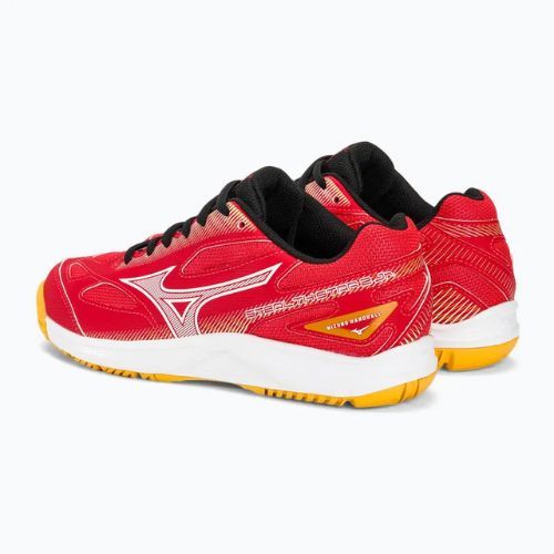 Scarpe da pallamano Mizuno Stealth Star 2 Jr per bambini rosso radioso/bianco/carota