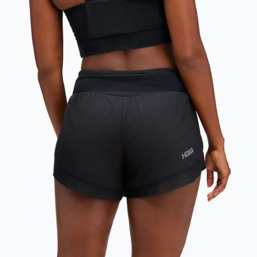 Pantaloncini da corsa da donna HOKA Glide 4' nero