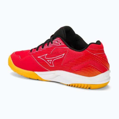 Scarpe da pallavolo da uomo Mizuno Cyclone Speed 4 rosso radioso/bianco/carota