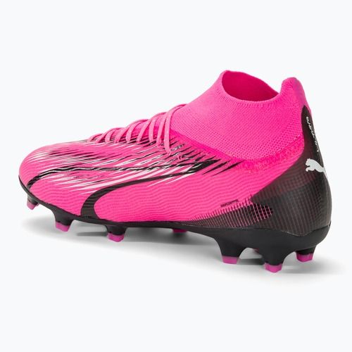 Scarpe da calcio PUMA Ultra Pro FG/AG Jr rosa velenoso/puma bianco/puma nero per bambini