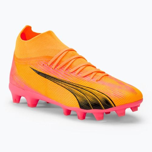 PUMA Ultra Pro FG/AG Jr scarpe da calcio per bambini sunset glow/puma nero/sun stream