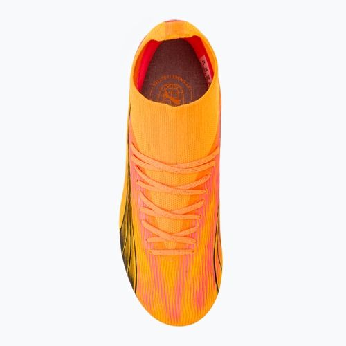 PUMA Ultra Pro FG/AG Jr scarpe da calcio per bambini sunset glow/puma nero/sun stream