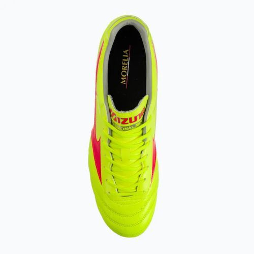 Scarpe da calcio Mizuno Morelia II Pro MD giallo sicurezza/fuoco corallo 2/galaxy argento uomo
