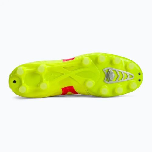 Scarpe da calcio Mizuno Morelia II Pro MD giallo sicurezza/fuoco corallo 2/galaxy argento uomo
