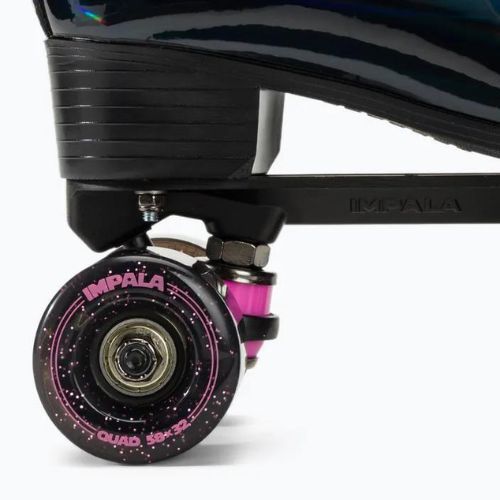 Pattini da donna IMPALA Quad Skate nero olografico