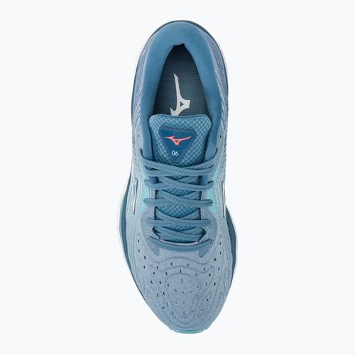 Scarpe da corsa da donna Mizuno Wave Sky 6 blu shadow/bianco/blu lilla