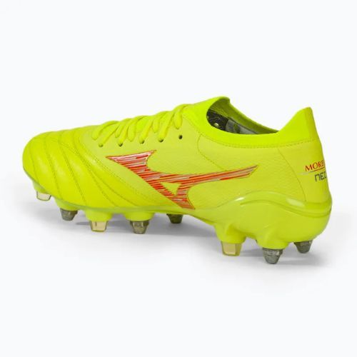 Mizuno Morelia Neo IV Β Japan Mix scarpe da calcio giallo sicurezza/flery coral 2/giallo sicurezza uomo