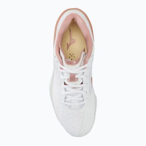 Scarpe da pallamano da donna Mizuno Wave Stealth Neo bianco/rosa/bianco neve