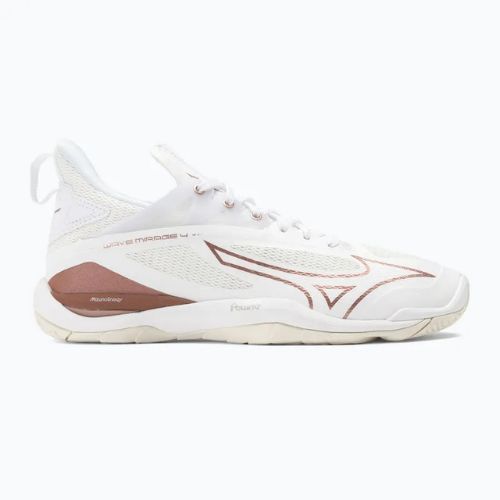 Scarpe da pallamano da donna Mizuno Wave Mirage 4 bianco/rosa/bianco neve