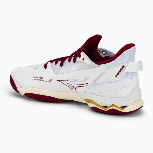 Scarpe da pallamano da donna Mizuno Wave Mirage 5 bianco/cabernet/mp oro