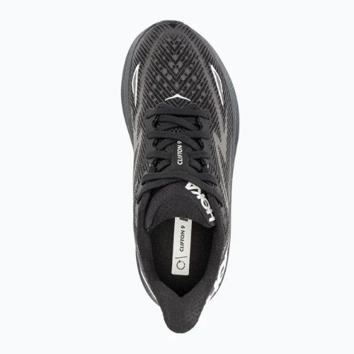 Scarpe da corsa da donna HOKA Clifton 9 Wide nero/bianco