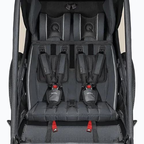 Rimorchio per bicicletta Qeridoo Kidgoo 2 grigio acciaio scuro