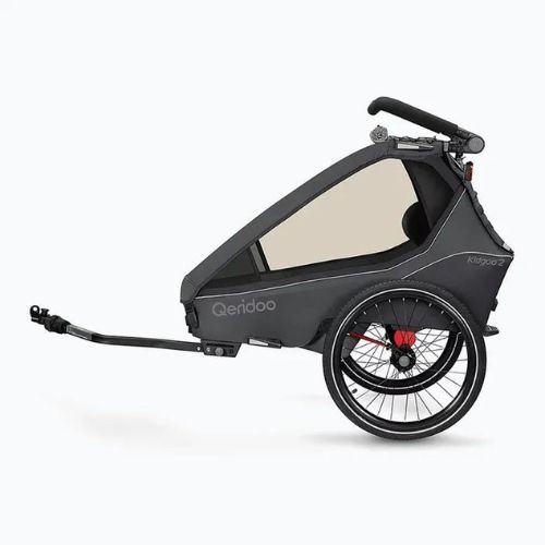 Rimorchio per bicicletta Qeridoo Kidgoo 2 grigio acciaio scuro