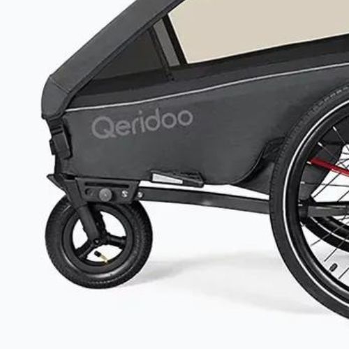 Rimorchio per bicicletta Qeridoo Kidgoo 2 grigio acciaio scuro