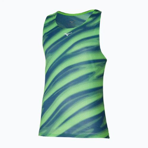 Canotta da running uomo Mizuno DAF Graphic Tank verde chiaro