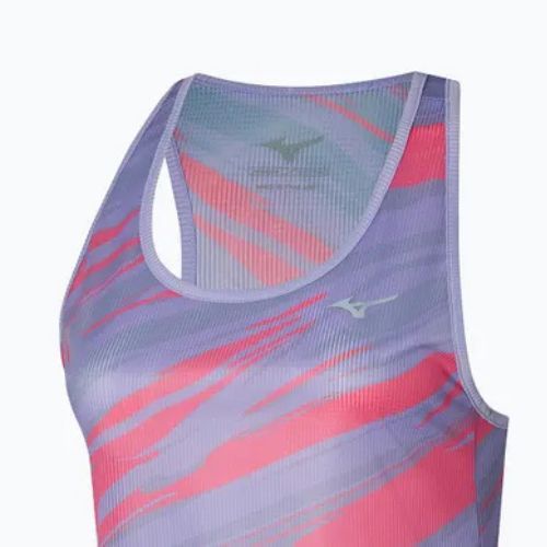 Canotta running donna Mizuno DAF Graphic Tank lilla pastello