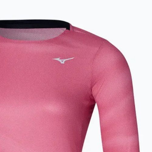 Maglietta da corsa a manica lunga Mizuno Premium Aero Tee donna sangria sunset