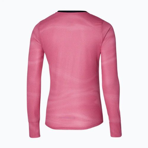 Maglietta da corsa a manica lunga Mizuno Premium Aero Tee donna sangria sunset