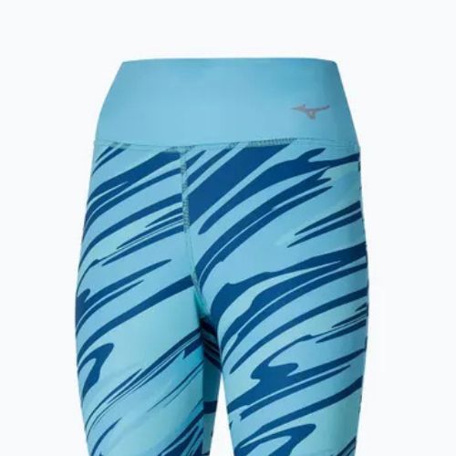 Leggings da corsa da donna Mizuno 7/8 stampato blu maui