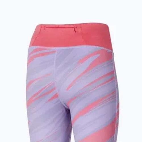 Leggings running donna Mizuno 7/8 stampato lilla pastello