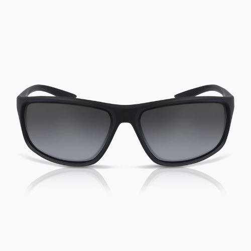 Occhiali da sole da uomo Nike Adrenaline nero/grigio opaco con specchio d'argento