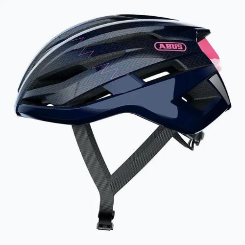 Casco da bici ABUS StormChaser blu a zig zag