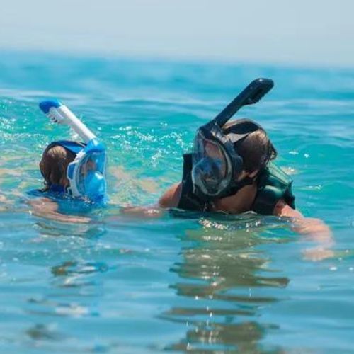 Maschera integrale per lo snorkeling AQUASTIC KAI nero