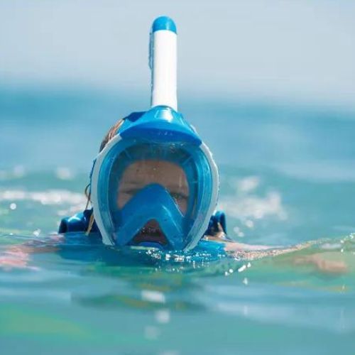 Maschera integrale per bambini per lo snorkeling AQUASTIC KAI Jr blu