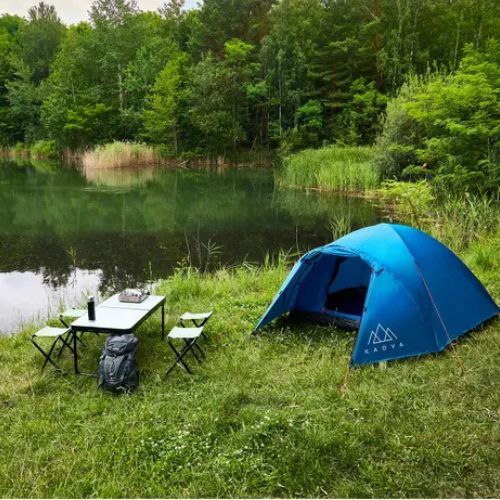 Tenda da campeggio per 3 persone KADVA CAMPdome 3 blu