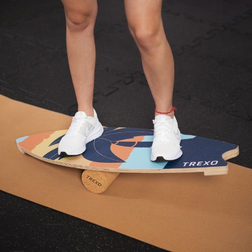 Tavola di bilanciamento + tappetino + rullo XTREXO BBS01 blu/arancio