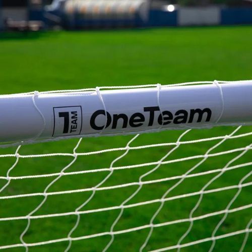 Porta da calcio OneTeam in PVC 244 x 150 cm bianco