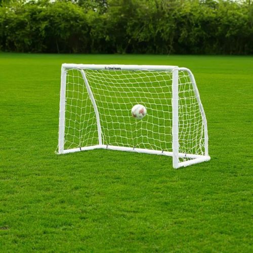 Porta da calcio OneTeam in PVC 244 x 150 cm bianco