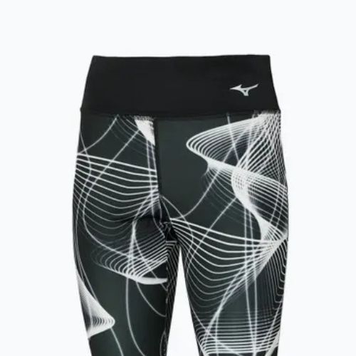 Leggings da corsa da donna Mizuno Stampato nero