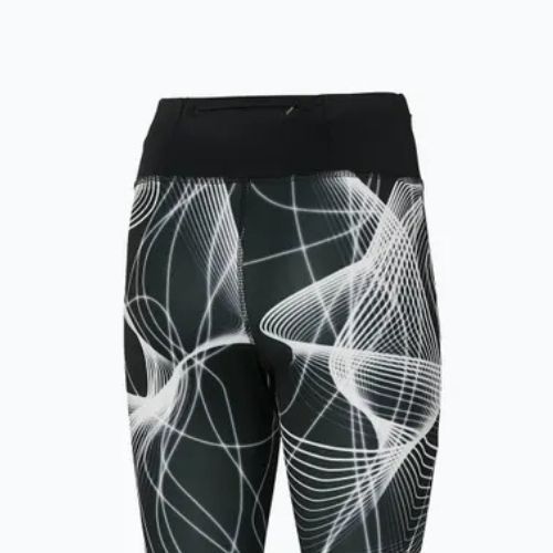 Leggings da corsa da donna Mizuno Stampato nero