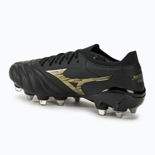Scarpe da calcio Mizuno Morelia Neo IV Beta SG da uomo nero/oro/nero