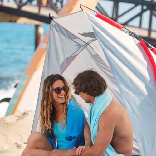 AQUASTIC Tenda da spiaggia Concielo grigio