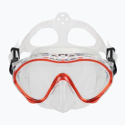 Set da snorkeling per bambini AQUASTIC Maschera da minatore + boccaglio rosso