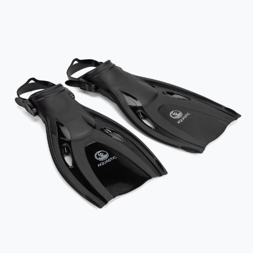 AQUASTIC Cove set snorkeling maschera + boccaglio + pinne nero