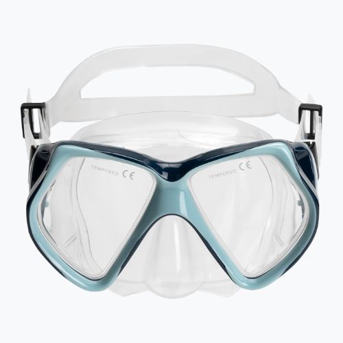 AQUASTIC Shoal set snorkeling maschera + boccaglio + pinne blu