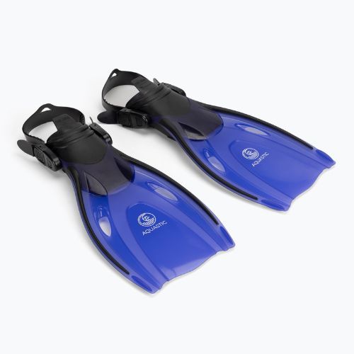 AQUASTIC Shelly set snorkeling per bambini maschera + boccaglio + pinne blu