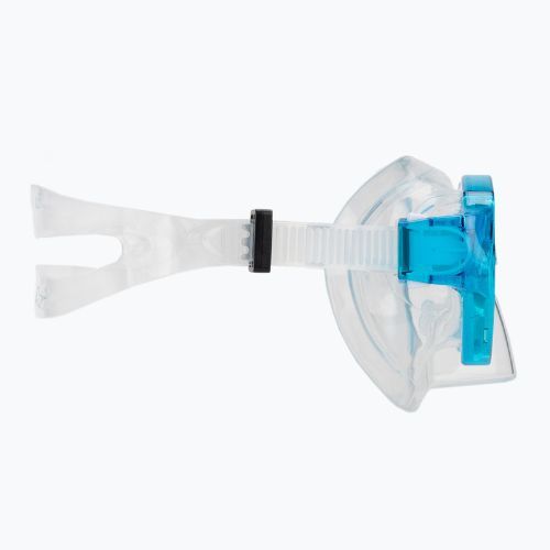 AQUASTIC Shelly set snorkeling per bambini maschera + boccaglio + pinne blu