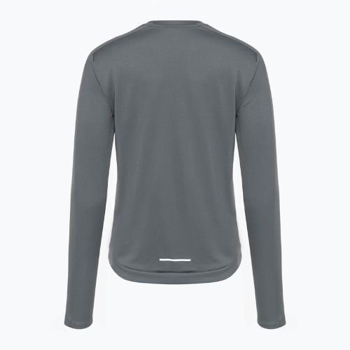 Donna Nike Dri-Fit Crew-Neck running manica lunga grigio fumo