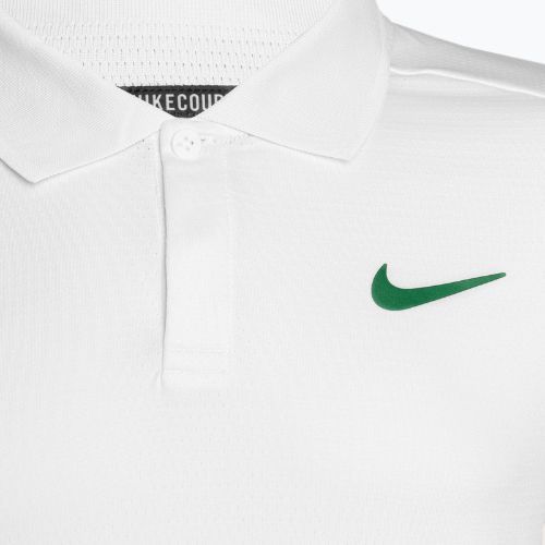 Polo Nike Court Dri-Fit Advantage Tennis Uomo bianco/malchite